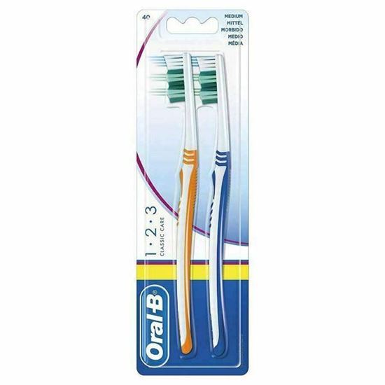 Picture of Oral-B 1-2-3 Classic Care Manual Toothbrushes Twin Pack