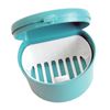 Picture of Denture Bath Box Cases Dental False Teeth Storage Box With Hanging Net Container