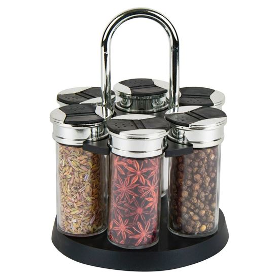 Picture of 6pcs Condiment Seasoning  Revolving Set Jar