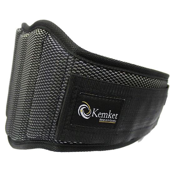 Picture of Kemket ™ Weight Lifting Belt - Elite Body Squad Pro Quality Neoprene Back Support Belt & Bodybuilding Lumbar Back Support small Waist Size - L 35" - 41