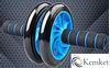 Picture of Kemket Abdominal Exercise  Wheel Roller With Extra-Thick Knee Pad Mat-Blue