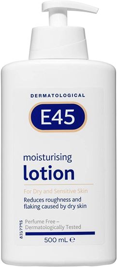 Picture of E45 Moisturising Lotion 500ml Skin Care Pump Action (1 Bottle)