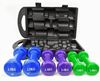 Picture of Kemket Vinyl Fitbell Kit in a Case - 10 kg Dumbbell Weights Set