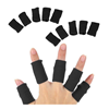 Picture of Kemket Finger Protector Sleeve, 10Pcs Stretchy Flexible Fingers Splint Support Finger Protector Sports Aid Arthritis Band Wraps (Black)