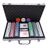 Picture of Kemket 300pcs Abs Chips Set Casino Poker Chips Fashion Game Set Suitcase Including Poker, Dealers, Dices And Chips For Sale