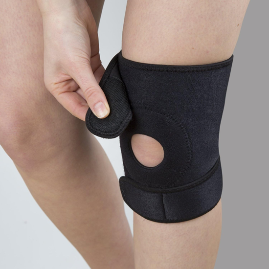 Picture of Knee Support, Open Patella - for Arthritis, Joint Pain Relief, Meniscus Pain, Recovery, Gym, Sports, Basketball, Running, Skiing - Adjustable Compression