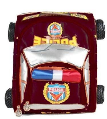 Picture of Autokids Child Backpack Anti-lost The Police Car Design Bag (Maroon)