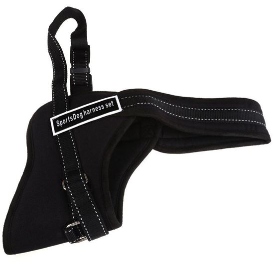 Picture of Dog Pet Adjustable Soft Chest Harness 65-80cm - Black