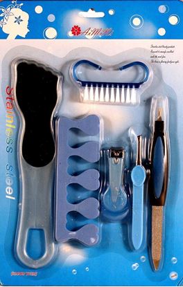 Picture of 6 Pieces Manicure Pedicure Nail Care Set Cutter Clipper-Blue