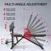 Picture of Kemket Adjustable Weight Bench for Full Body Workout, Foldable Flat/Incline/Decline Home Gym Exercise sit up Bench