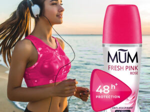 Mum Deodorant Roll On Fresh Pink 50ml - Image 3