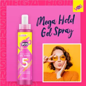 Vo5 Mega Hold 24 hour Frizz Control Gel Spray 200ml - Image 5