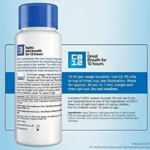 CB12 Mint-Menthol Mouthwash 250ml - Image 6