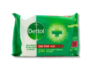 Dettol 2 in 1 Anti-Bacterial For Hands & Surfaces 15 Wipes