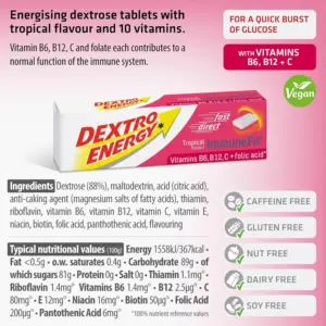 Dextro Energy Tablets ImmuneFit Tropical Flavour 47g - Image 4