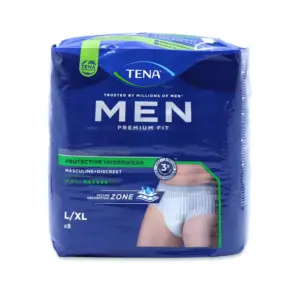 Tena Men Premium Fit Protective Underwear L/XL 8 Count