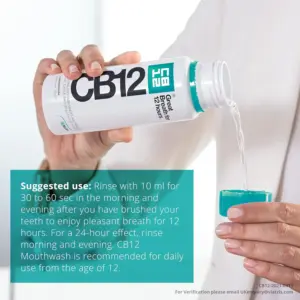 CB12 Mouthwash Green Mild Mint 250ml - Image 6