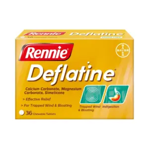 Rennie Deflatine Sugar Free Mint 36 Tablets