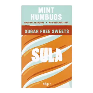 Sula Mint Humbugs Sugar Free Sweets 42g - Image 2