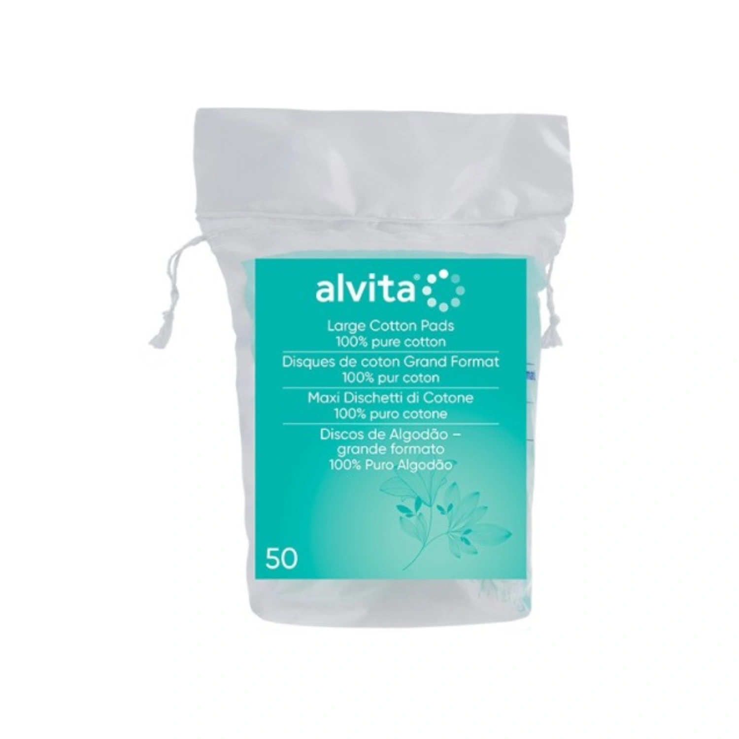 Alvita Large Cotton Pads 100% Pure Cotton 50 Pads