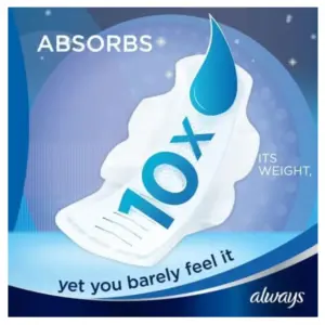 Always Infinity Flex Protect Pads Night 10 Sanitary Towels - Image 2