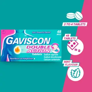 Gaviscon Double Action Mint Flavour - 48 Tablets - Image 5
