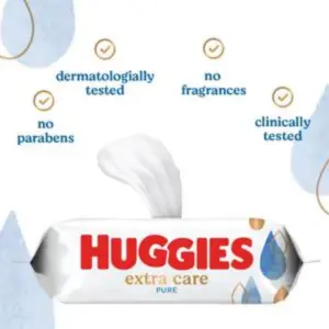 HUGGIES PURE EXTRA CARE - 56 WIPES - Image 5