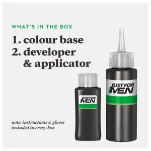 Just For Men Hair Colourant, Natural Dark Brown Black - Image 4
