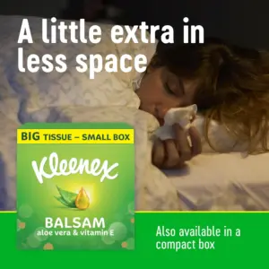 Kleenex Balsam Extra Long Tissues Singles Compact - 40 Tissues - Image 6