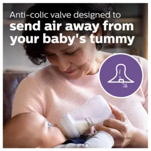 Philips AVENT Anti-colic Baby Bottle Newborn Flow Teat 4pk - Image 2