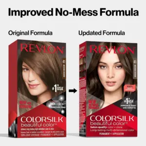 Revlon Colorsilk Permanent Hair Colour 44 Medium Red Brown - Image 2