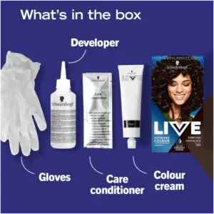 Schwarzkopf Live Tempting Chocolate Permanent Hair Dye 880 - Image 2