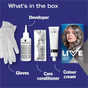 Schwarzkopf LIVE Urban Metallics, Dusty Silver Permanent Hair Dye U72 - Image 4