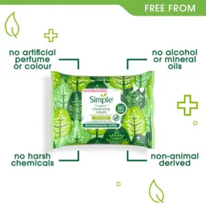 Simple Kind to Skin Cleansing Facial Wipes 7 wipes - Image 3