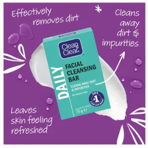 Clean & Clear Facial Cleansing Bar 75G - Image 4