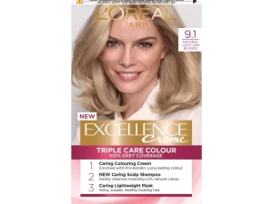 L'Oreal Excellence Creme 9.1 Light Ash Blonde Hair Dye -1