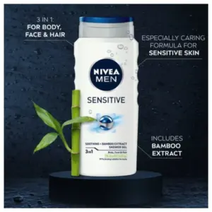 Nivea Mens Shower Gel Sensitive 250ml - Image 4