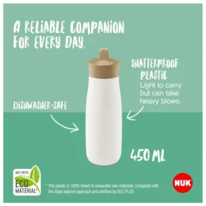 NUK Mini-Me Flip With 2 in 1 Top 12m+ Pink 450ml - Image 4