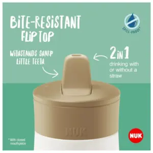 NUK Mini-Me Flip With 2 in 1 Top 12m+ Pink 450ml - Image 5