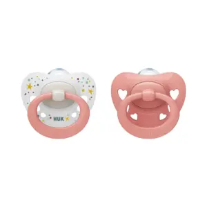 NUK Signature Night Baby Heart-Shaped Dummy 0-6 Months