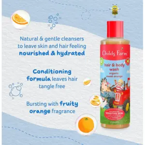 Childs Farm Hair & Body Wash Organic Sweet Orange 250ml - Image 5