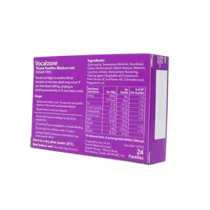 Vocalzone Throat Blackcurrant 24 Pastilles - Image 3