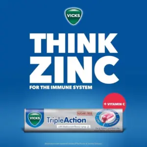 Vicks Triple Action Sugar Free Lozenges Blackcurrant 42gm - Image 3