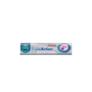 Vicks Triple Action Sugar Free Lozenges Blackcurrant 42gm