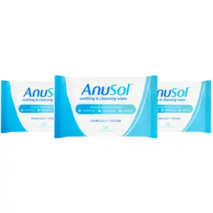 3x Anusol Soothing & Cleansing Wipes 30