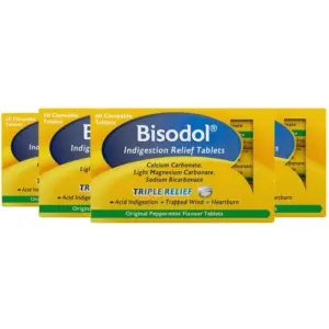 4x Bisodol Indigestion Relief Tablets 60 Tablets