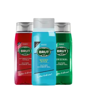 Brut Shower Gel All In One Hair & Body Wash 500ml