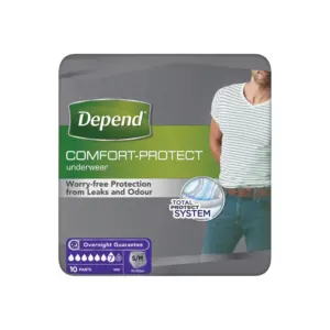 Depend Comfort Protect Pants for Men Small/Medium ? 10 Pants