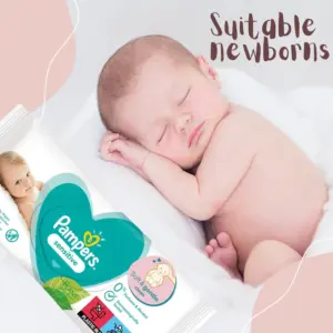 Pampers Sensitive Baby Wipes 52 Wipes - Image 2