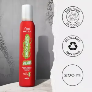 Wella Shockwaves Volume Mousse 200ml - Image 2